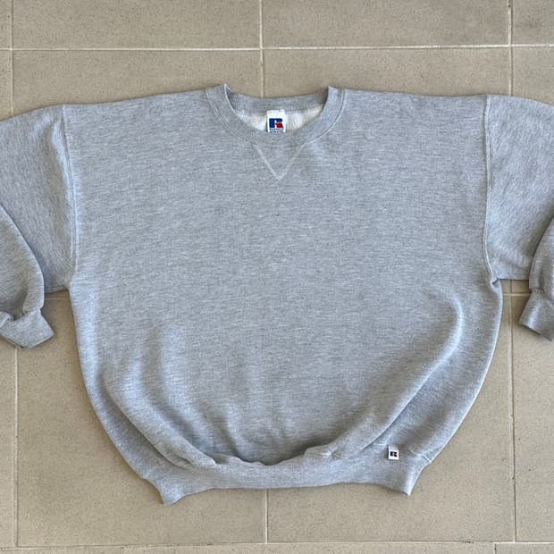 90s 빈티지 러셀 스웻셔츠 그레이 XXL USA