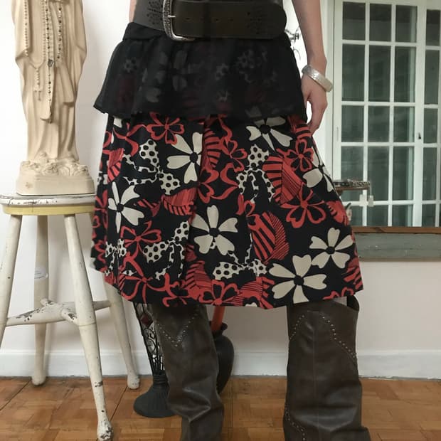 vintage pattern skirt