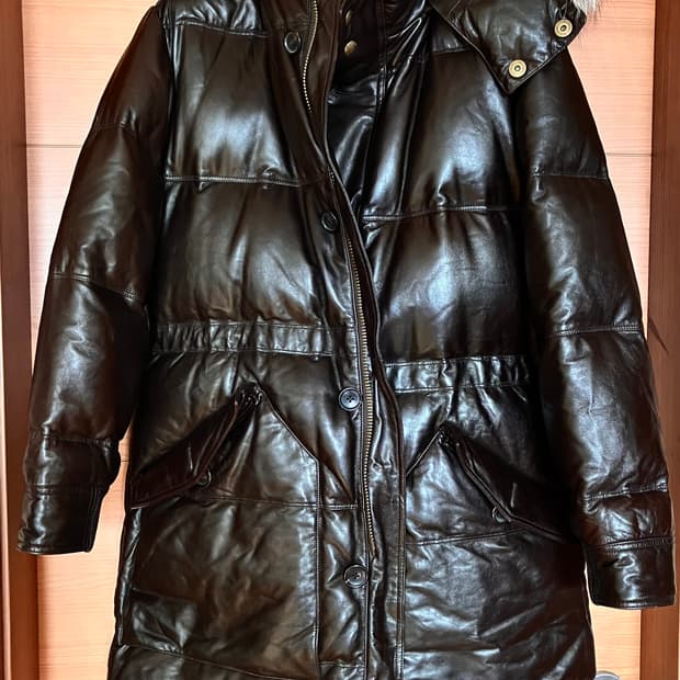 톰포드 가죽 롱패딩