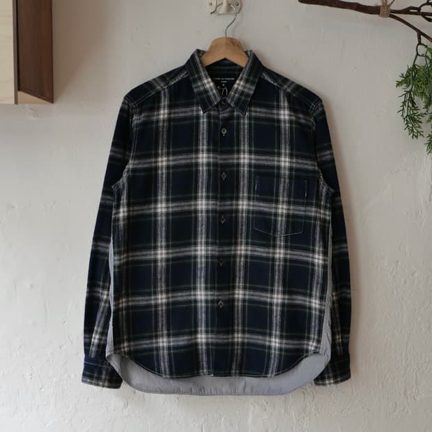  꼼데가르송 옴므 체크 셔츠