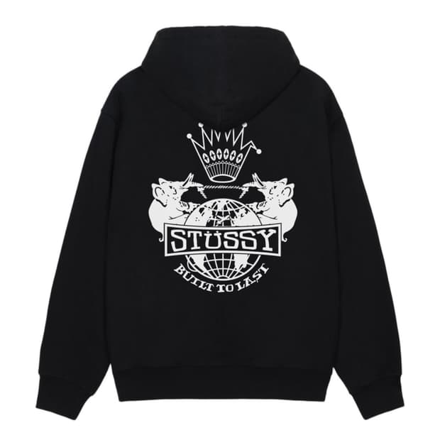 새상품) 스투시 빌트 투 라스트 후드 집업 블랙
