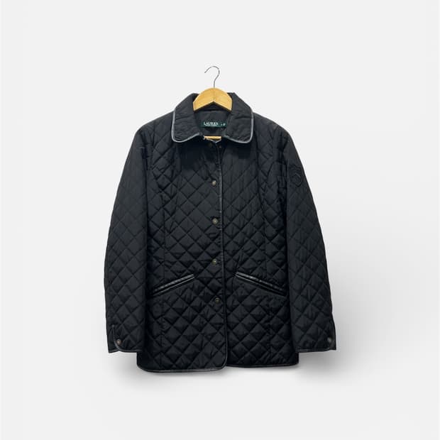 로렌랄프로렌 퀼팅 자켓 블랙 여성 S