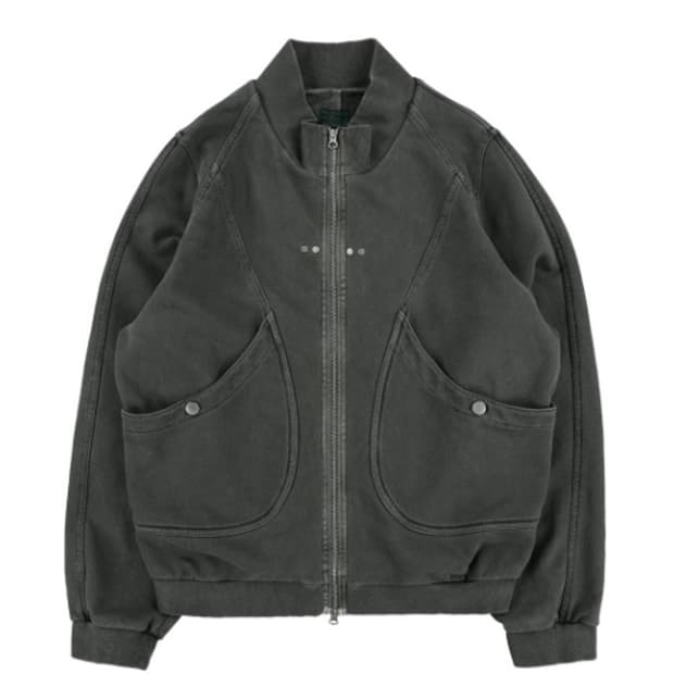 더콜디스트모먼트 vintage jersey zip-up (khaki)