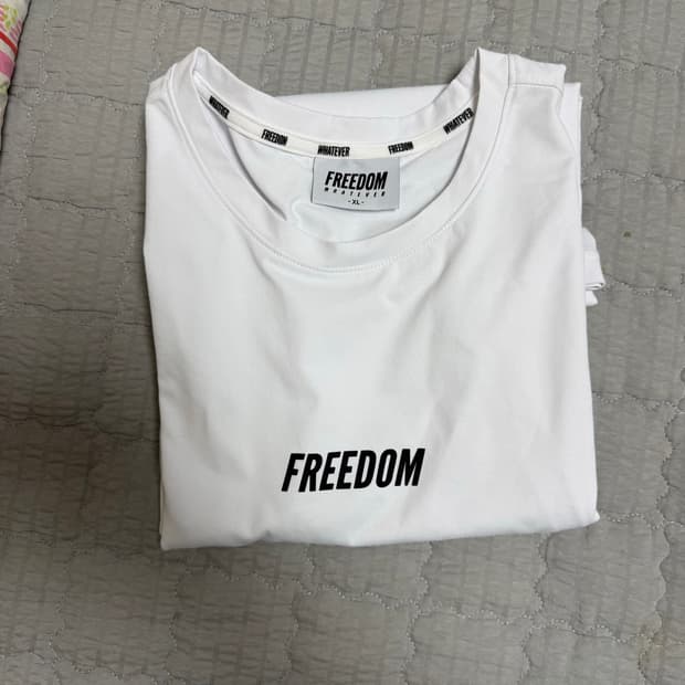 프리덤 오버핏 티셔츠 흰색 XL