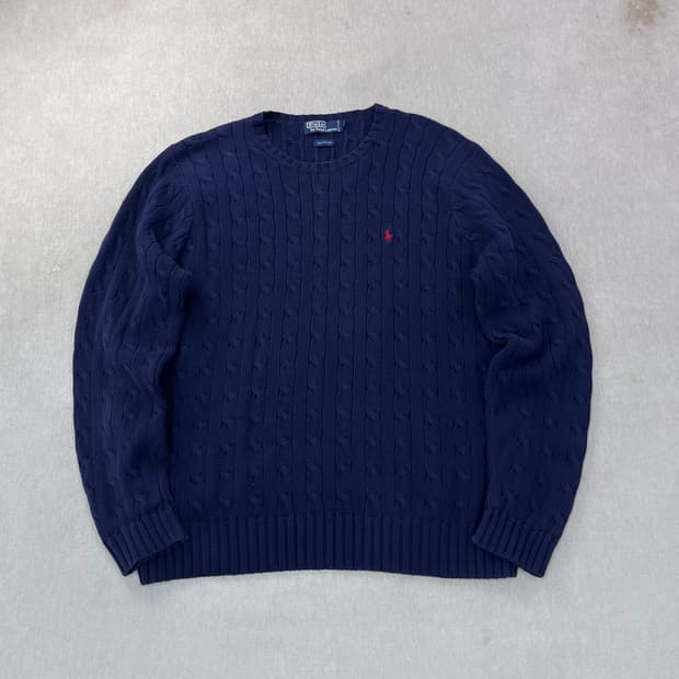 105 폴로랄프로렌 코튼 꽈배기 니트