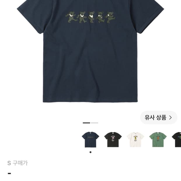 [구매][S]디스이즈네버댓 x 그레이트풀 데드 댄싱 베어 티셔츠 네이비
