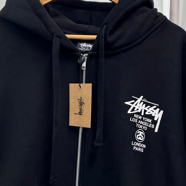 (새상품) 스투시 월드투어 후드집업 