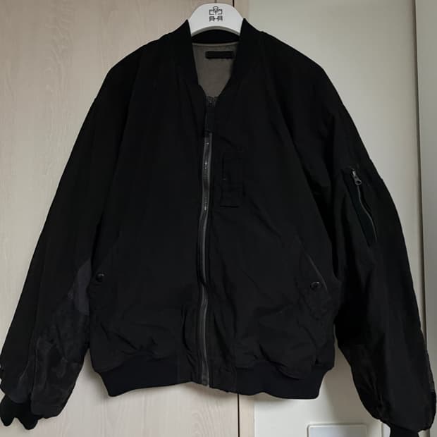 4)폴리테루 25fw 리버시블 패치드 마원 워시드 블랙 (다이드 머드)