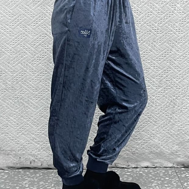 나이키 자수로고 Y2K 00's 벨벳 조거 츄리닝바지 M C08391