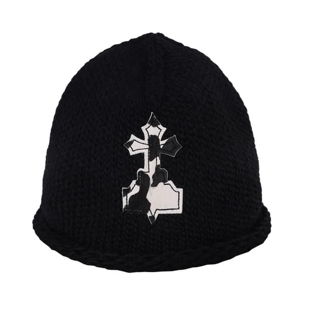 어웬드 포니 헤어 니트 비니