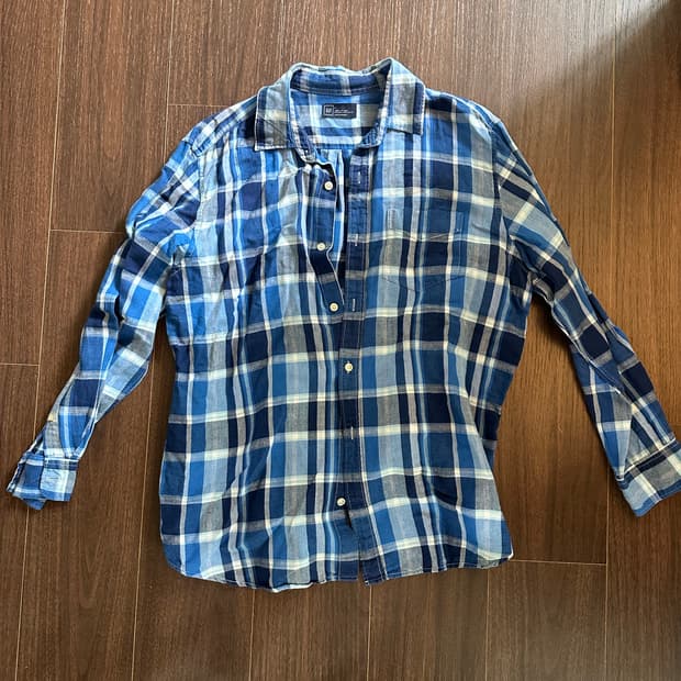 갭 체크셔츠 L
