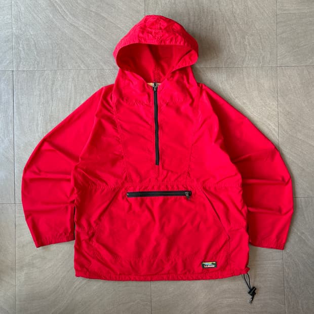 90s L.L.bean 90년대 미국 생산 엘엘빈 레드 아노락 바람막이 