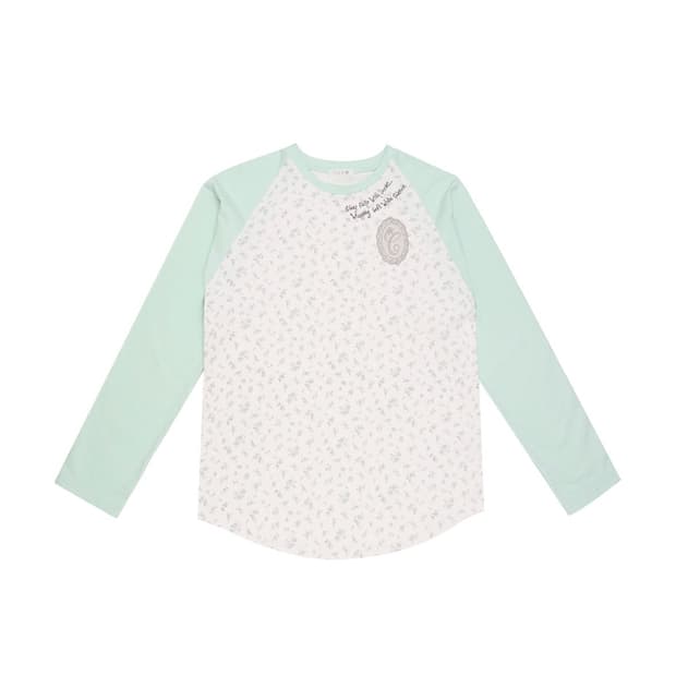 Sleep well tshirts mint blue flower