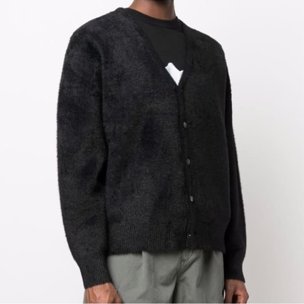 스투시 쉐기 가디건 블랙 L사이즈