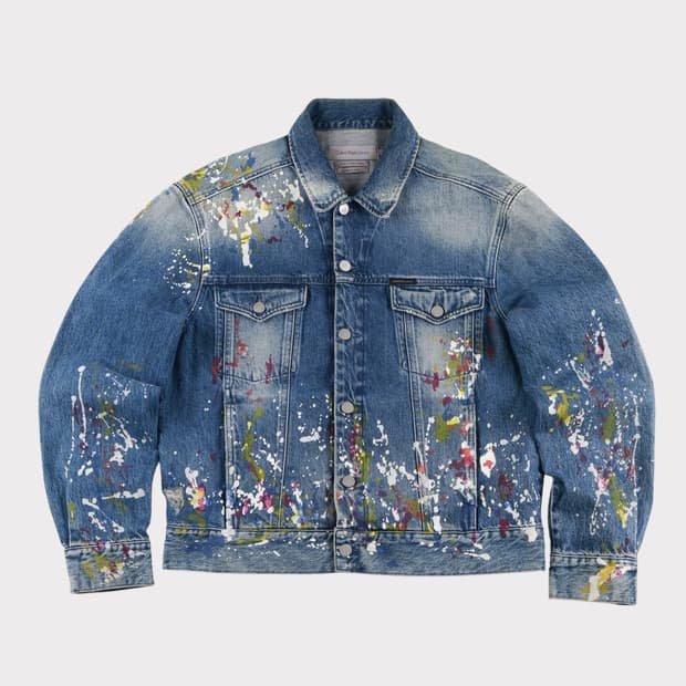 [M] 캘빈클라인 페인팅 트러커 데님자켓