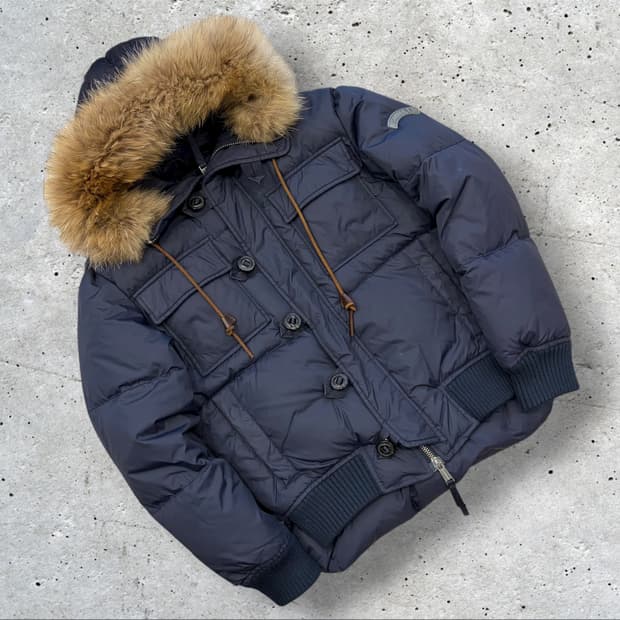 [M] DSQUARED 디스퀘어드 네이비 퍼 패딩 자켓 B266