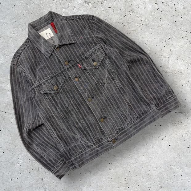 [L] 리바이스 재팬 레드탭 스트라이프 데님 자켓 B654