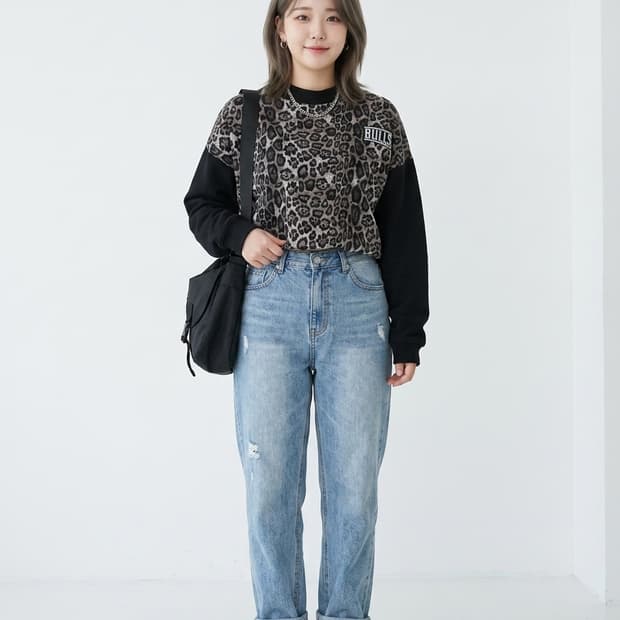 NBA 시카고 불스 레오파드 퀼팅 맨투맨