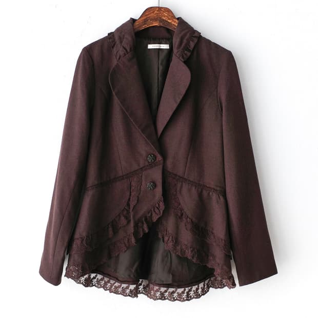 axes famme) frill lace jacket