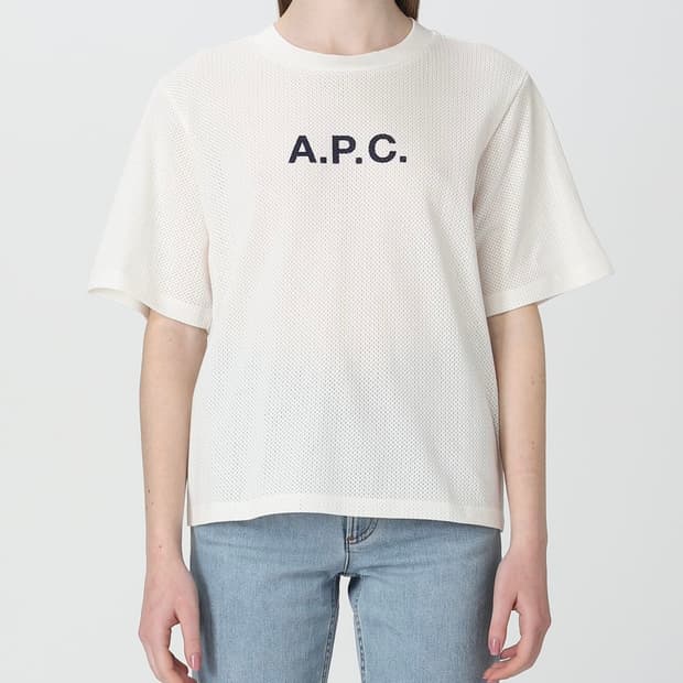 S A.P.C 아페쎄 마에 메쉬 로고 오버핏 반팔티