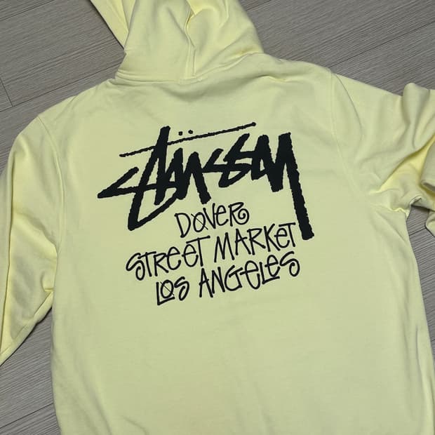 스투시 도버 스트릿 LA 후드집업 페일 옐로우