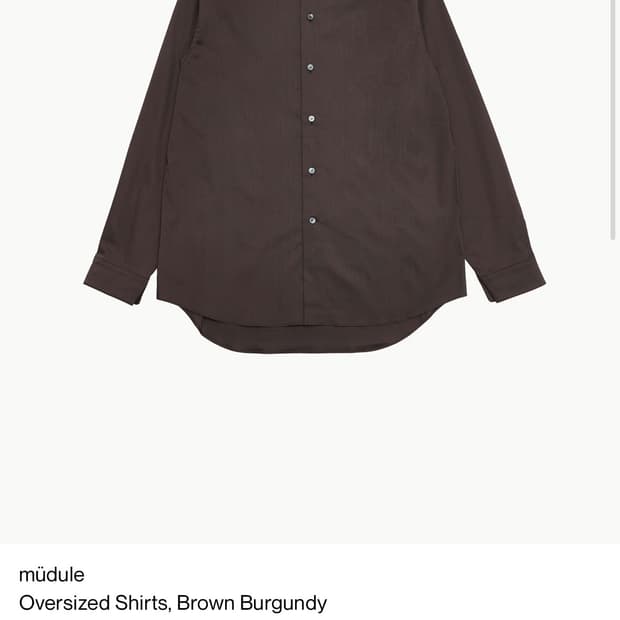 Mudule Oversized Shirts, Brown Burgundy 