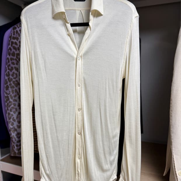 (새상품,강추👍)톰포드 실크100 아이보리 셔츠