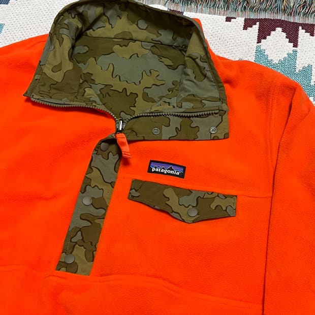 [L] 파타고니아 리버시블 카모 신칠라 스냅티