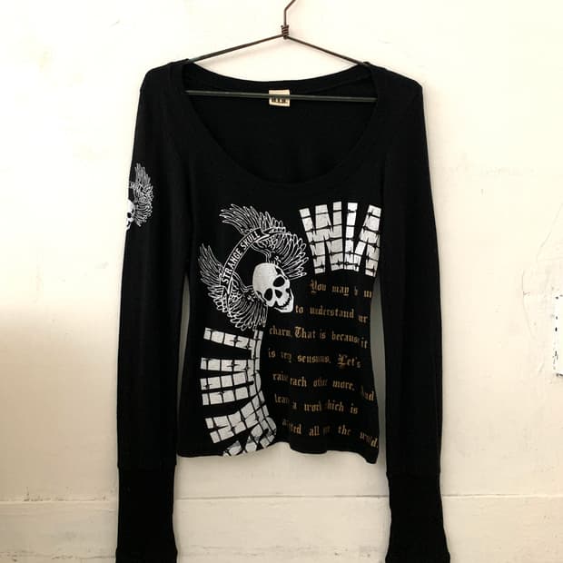 d.i.a skull print long-sleeve