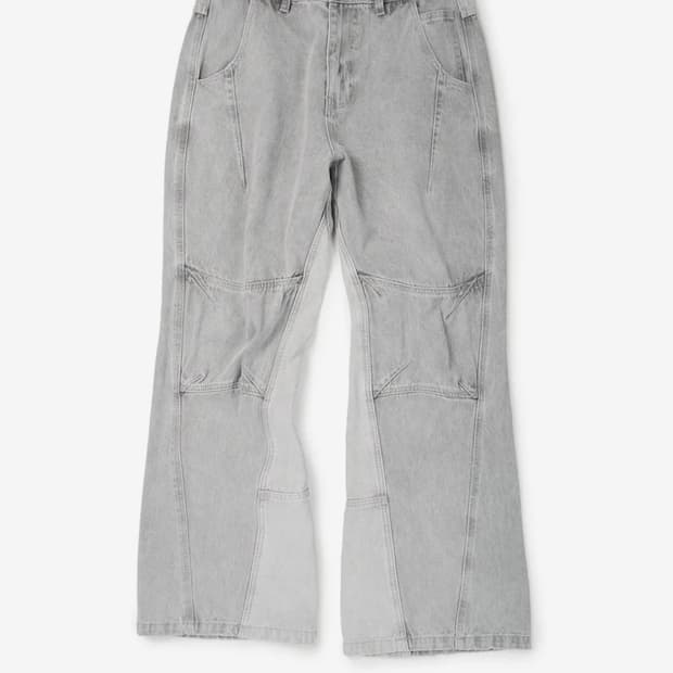 etce curved panel denim pants