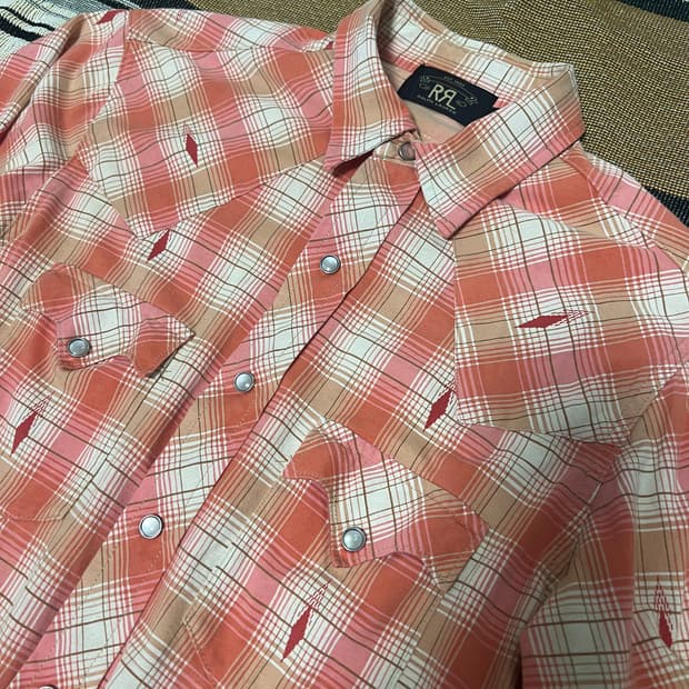 택포30) RRL 더블알엘 플래드 웨스턴 체크셔츠 M