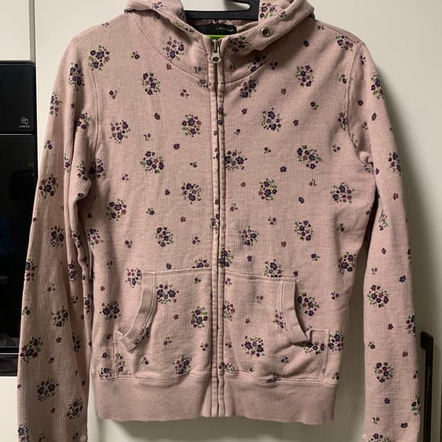 빈티지 플라워 후드집업