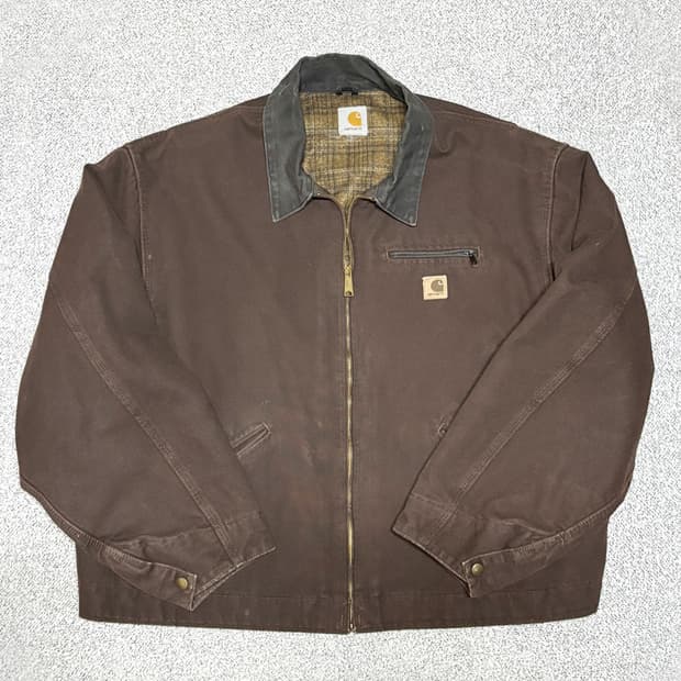 빈티지 칼하트 디트로이트 J97 자켓 초콜릿브라운 컬러