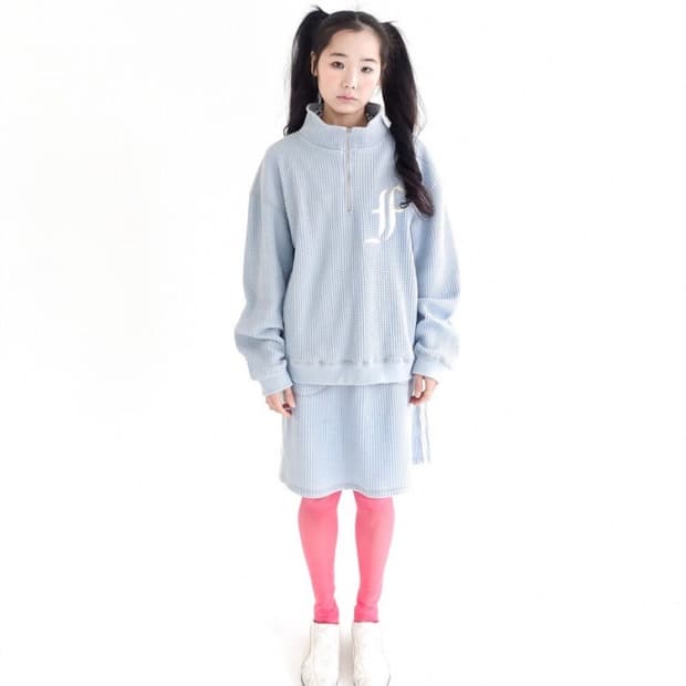 샵페어리 와플 하프 집업 waffle half zip pullover