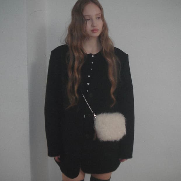 헤더먼트 알파카 블렌디드 코트 