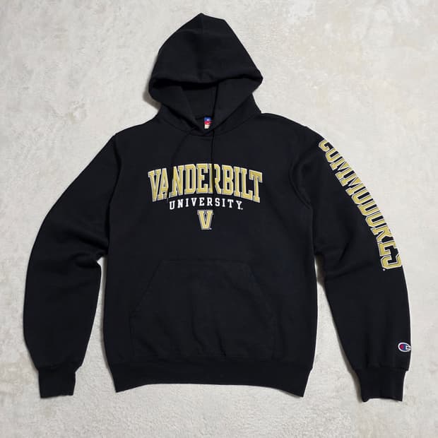 (S)챔피온 90s 밴더빌트 후드티 블랙