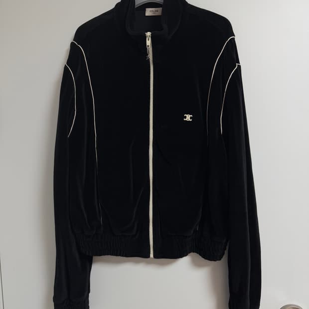 셀린느 트리옹느 벨벳 저지 트랙수트 재킷