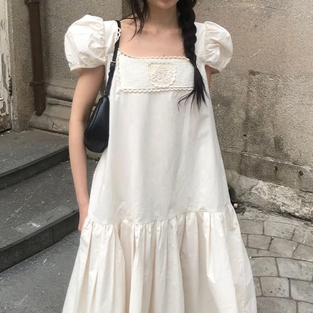 위드아웃썸머 Romance crochet dress