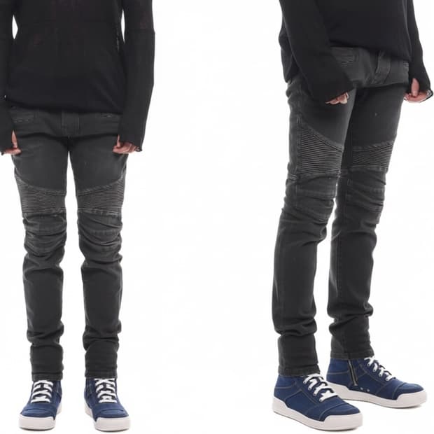 발망 슬림 바이커 진