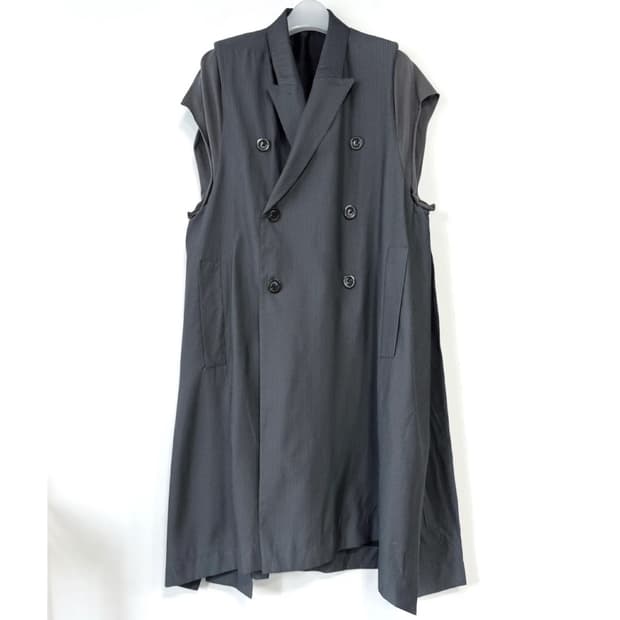 릭오웬스 슬리브리스 롱 코트