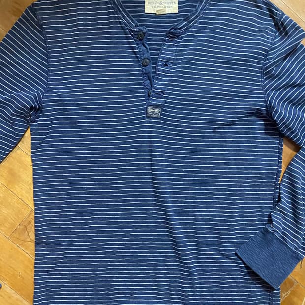 Denim&Supply 랄프로렌 스트라이프 헨리넥 M (100)