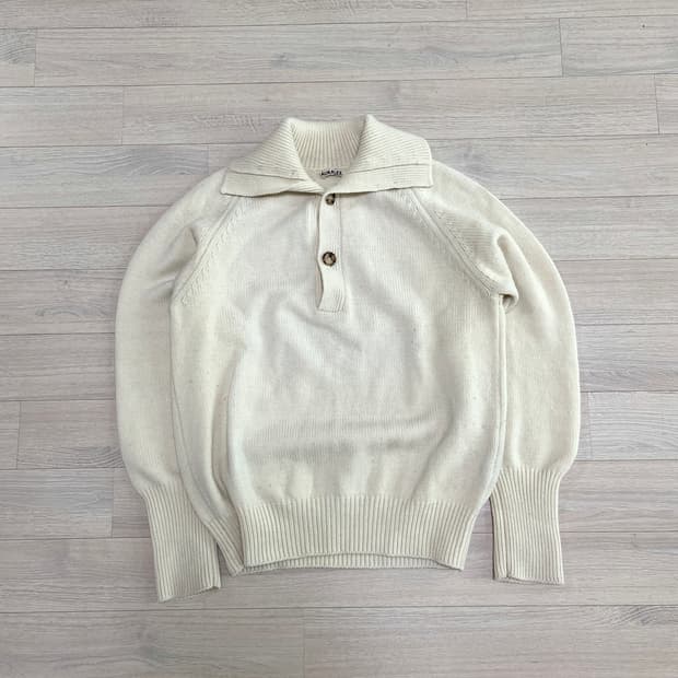 오라리 메리노 울 하이넥 니트