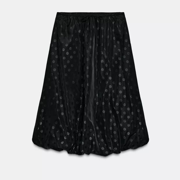 [M] 자라 도트 벌룬 미디 스커트