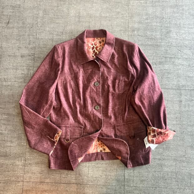 일본빈티지 Frohlich 아메카지보헤미안 오리엔탈할메카지 플라워자켓