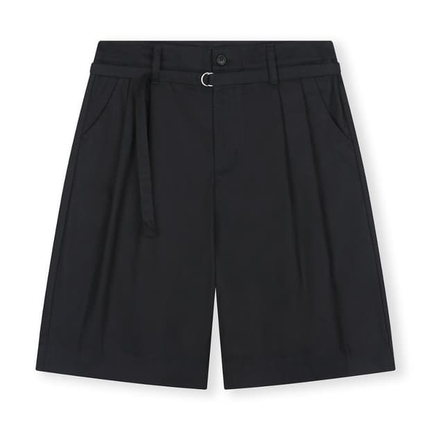 새상품 비슬로우 3턱 벨티드 쇼트 반바지30 블랙