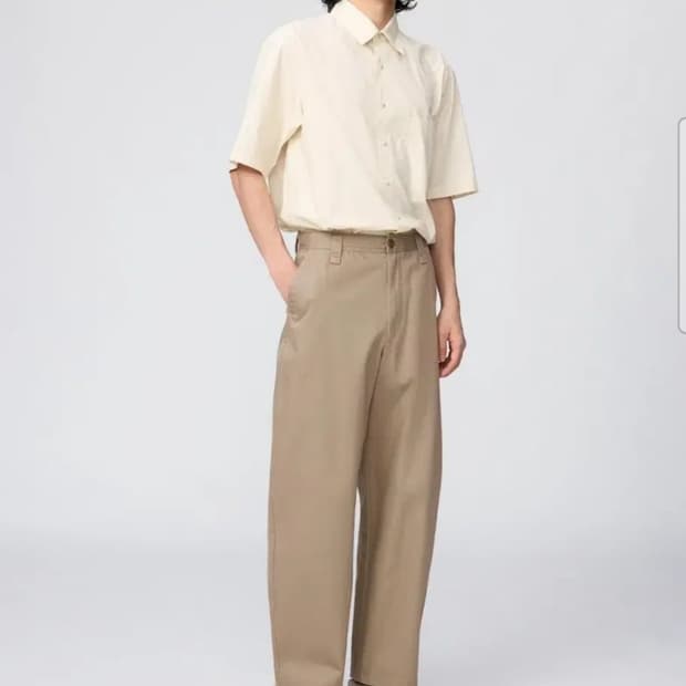 유니클로u 와이드핏 치노