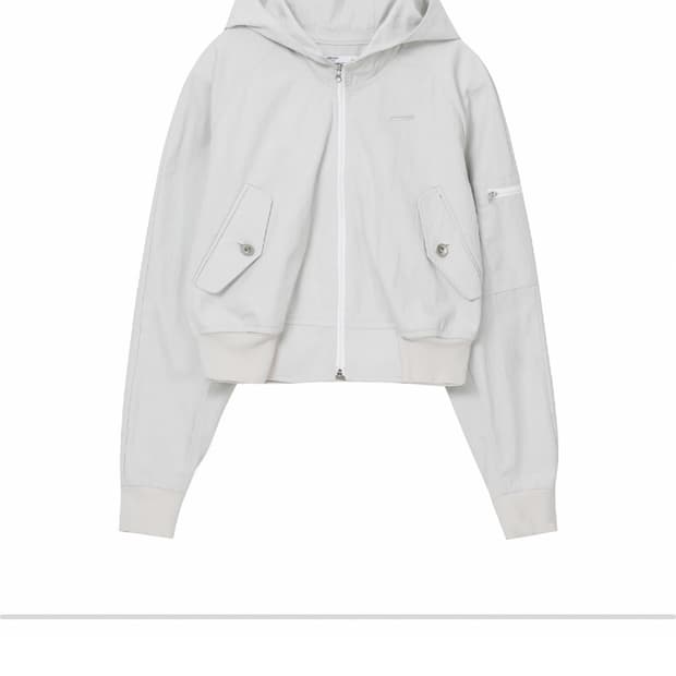 미세키서울 포켓 후드 자켓 라이트그레이