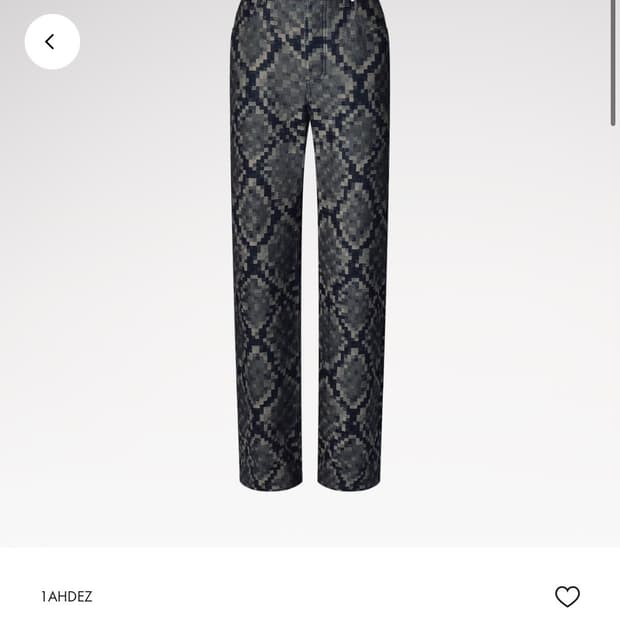 루이비통 SS25 그래픽 데님 스케이트 팬츠