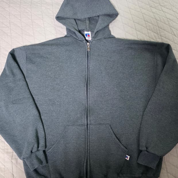 [XXL] 90s 빈티지 러셀 애슬레틱 후드집업 다크 그레이 ver. 굿