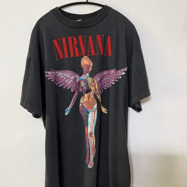 NIRVANA In Utero 빈티지 프린팅 반팔티